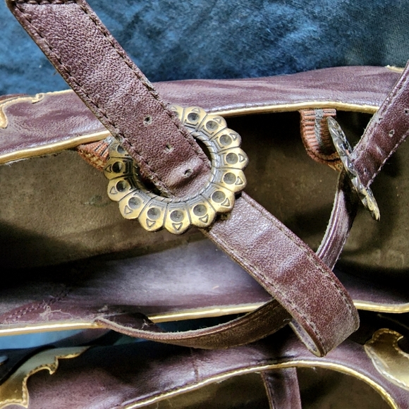 Metallic gold and brown Steampunk style pumps Size 10 - Picture 6 of 8